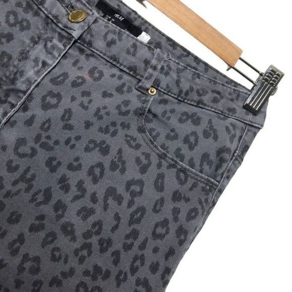 H&M Cheetah Print Skinny Jeans Size 6 - Picture 4 of 9